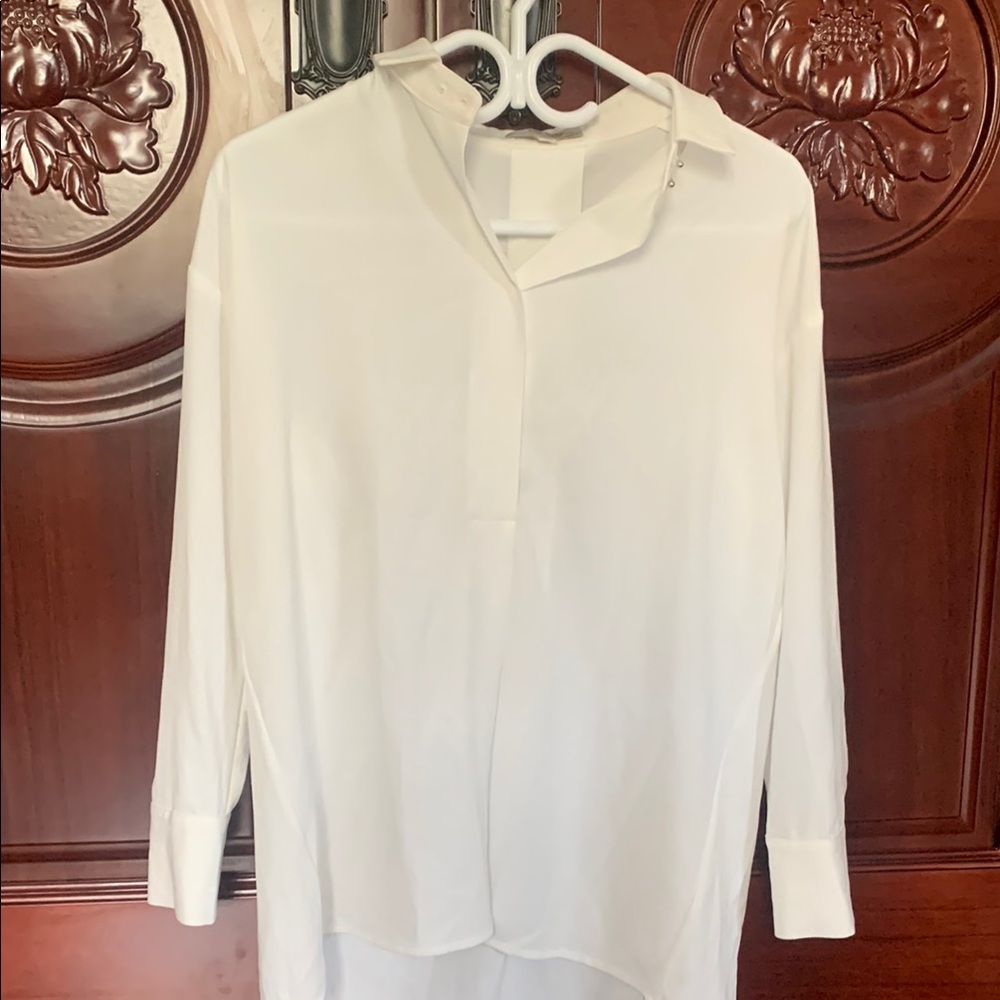 NWOT Vero Moda Cream 3/4 Sleeve Button Down Shirt